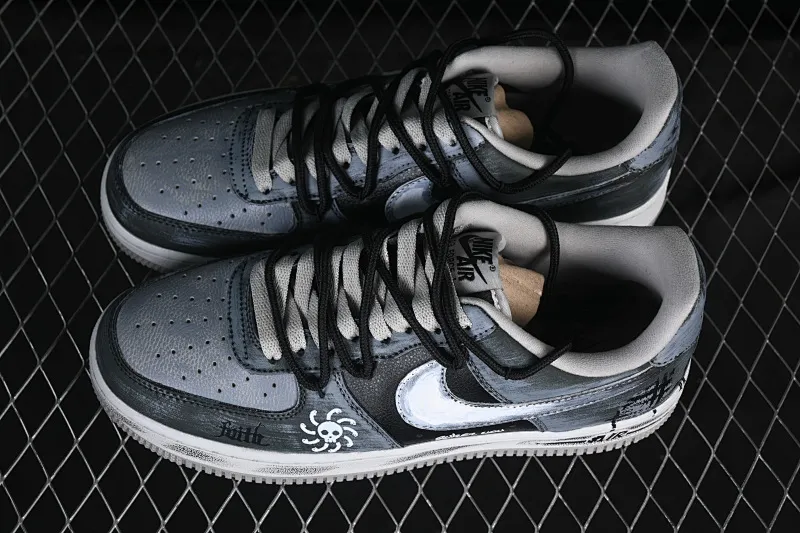 All categories Nk Air Force 1 Air Force series Nk Air Force 1 Low Air Force low-top Nike Air Force 1'07 Low "Ink Stained Skeleton" Hand-painted graffiti Ink-stained skull Air Force 1 low-top casual sneakers CW6871-777